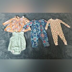 Lot Baby Girl Clothes 3-6 Months Bundle Tea Collection, Lila and Hayes Cotton